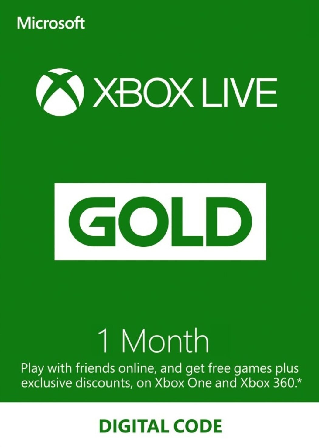 Xbox Live Gold 1 Month - AE Account